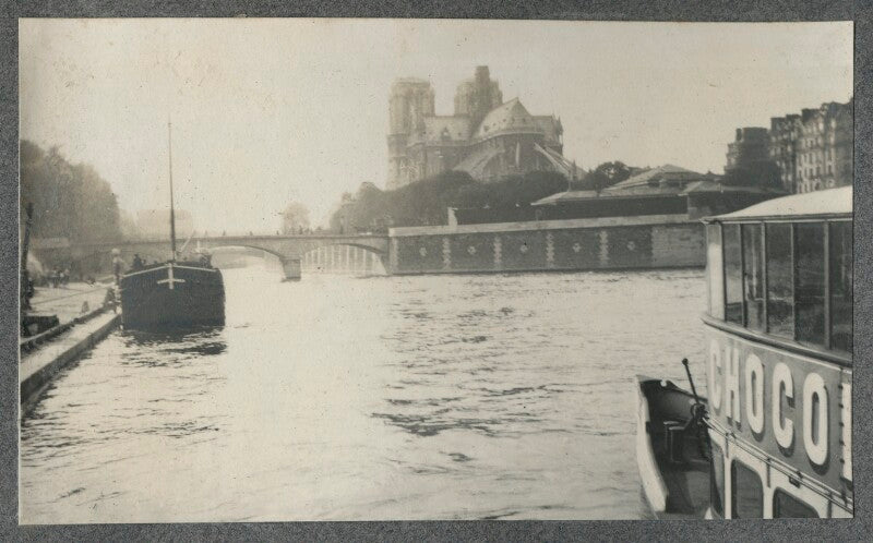 View of notre dame from the river seine npg ax140349