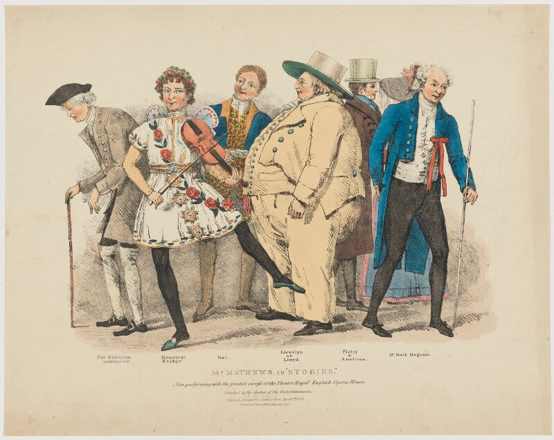 Charles mathews as six characters in 'stories' npg d38320