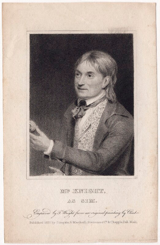 Edward knight as sim in o'keefe's 'wild oats' npg d8446