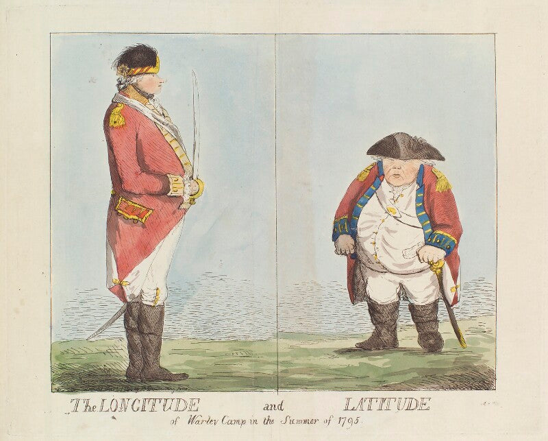 'the longitude and latitude of warley camp in the summer of 1795' (james cecil, 1st marquess of salisbury; james grant) npg d12568