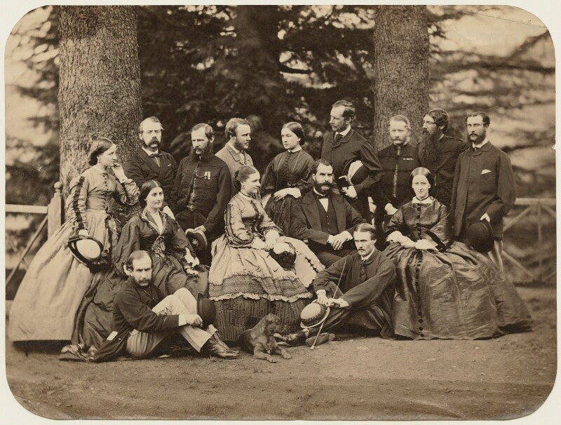 Group of officials and relatives, simla npg x129636