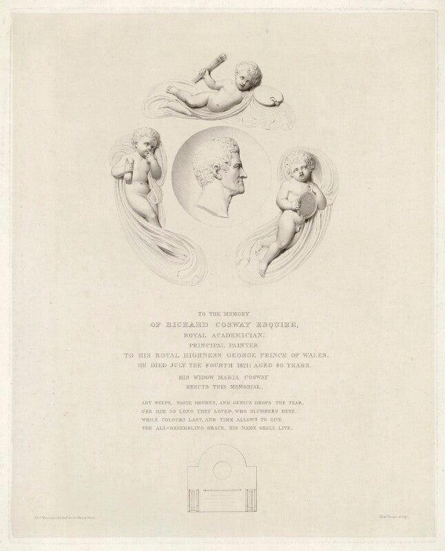 Mural monument to richard cosway npg d34152