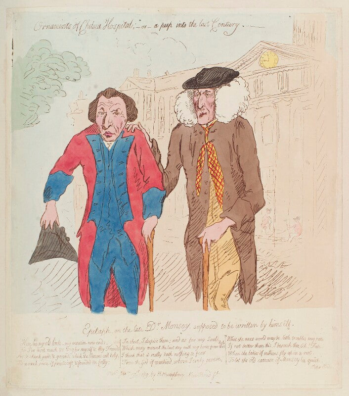 Messenger monsey ('ornaments of chelsea hospital;   or   a peep into the last century') npg d12396