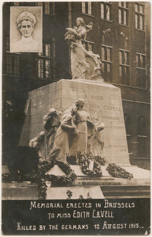 'Memorial Erected in Brussels to Edith Cavell' NPG x200181