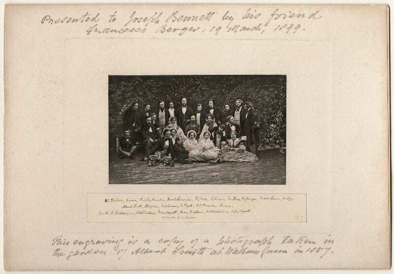 Group including clarkson stanfield, charles dickens, wilkie collins and augustus leopold egg npg x45067