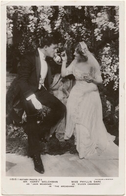 Harry welchman as 'jack meadows' and phyllis dare as 'eileen cavanagh' in 'the arcadians' npg x201039