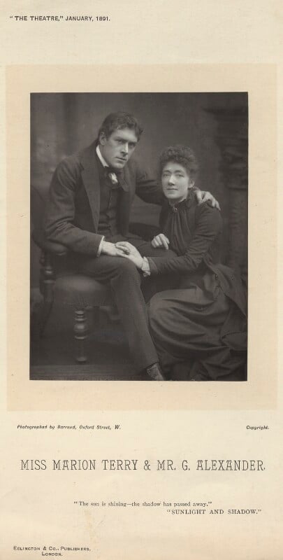 Sir george alexander (george samson) as george addis; marion terry as helen in 'sunlight and shadow' npg x134671