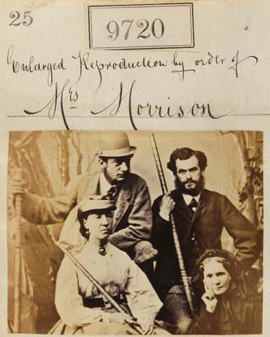 'Enlarged reproduction by order of Mrs Morrison' (Mrs Frank Morrison and three unknown sitters) NPG Ax59451