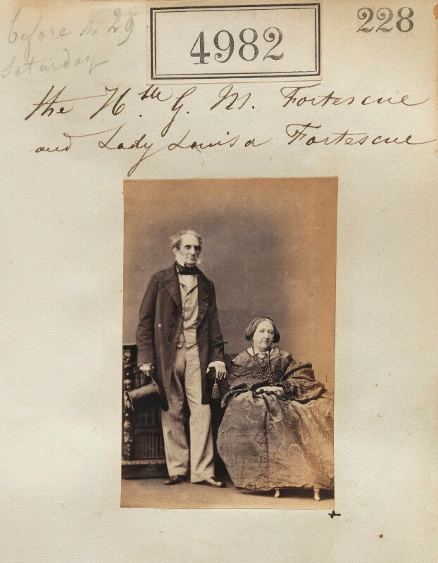 Hon. george matthew fortescue; lady louisa fortescue (née ryder) npg ax54990