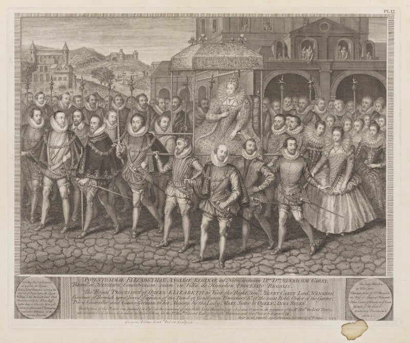 The royal procession of queen elizabeth npg d11099