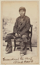 Unknown man ('Descendant [of] the Chief Black Hawk') NPG Ax68182