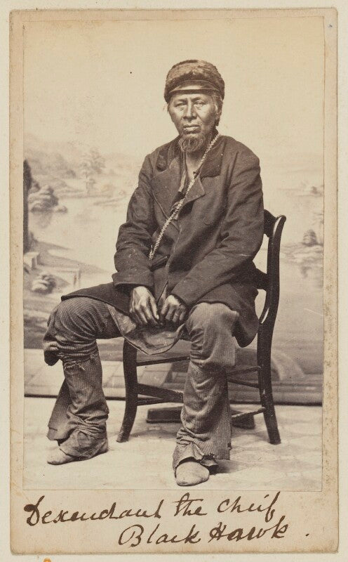 Unknown man ('descendant [of] the chief black hawk') npg ax68182