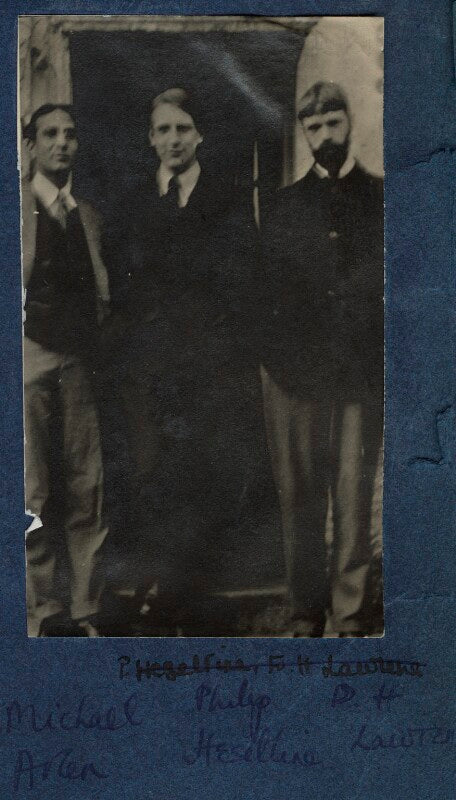 Hasan shahid suhrawardy; philip arnold heseltine (peter warlock); d.h. lawrence npg ax140425