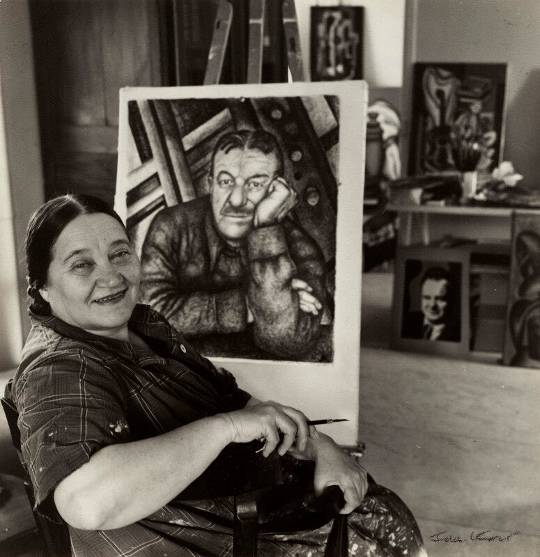 Nadia khodossevitch léger with her portrait of fernand léger npg x132777