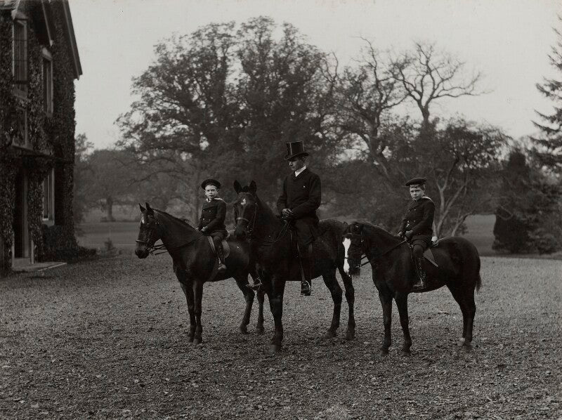 Prince edward, duke of windsor (king edward viii); king george vi and an unknown gentleman npg ax29319