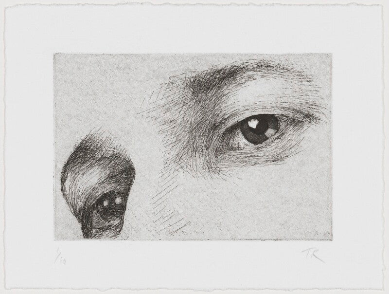 Etching and aquatint of a pair of eyes npg d49632