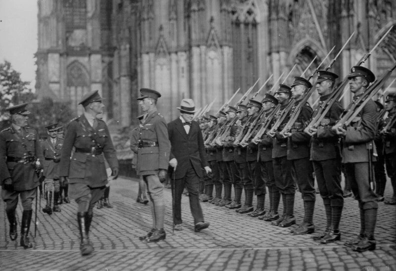 Winston churchill inspecting a guard of honour npg x32181