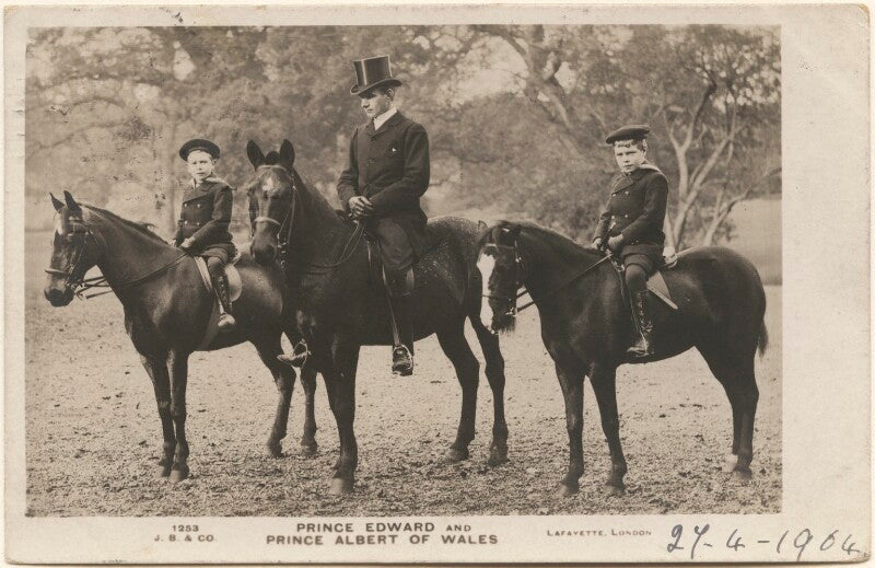 King george vi; prince edward, duke of windsor (king edward viii) and an unknown man npg x193245
