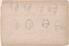 Mr Smith; Mr Collins; A. Webb; Mr Marsden; Mrs Cole Smith; Mr Cole (Bellington?) Smith and two unknown sitters NPG D23313(38)