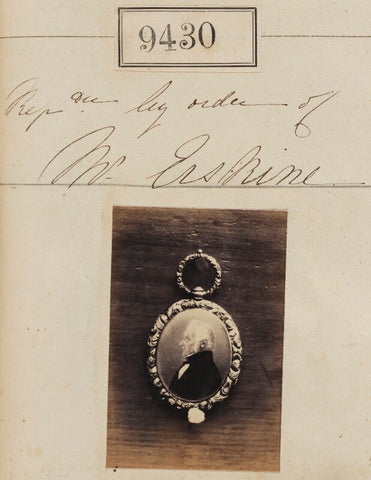 'Reproduction by order of Mr Erskine' NPG Ax59237