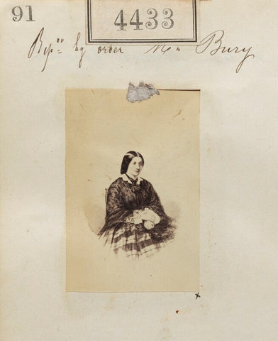 'Reproduction by order of Mrs Bury' NPG Ax54446
