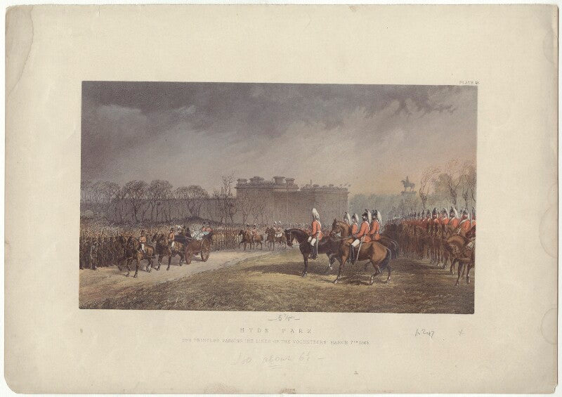 'hyde park, march 7th 1863' (including alexandra of denmark) npg d33992