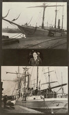 Sir Ernest Henry Shackleton with two views of the Endurance NPG x36034