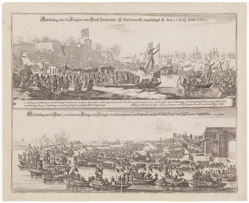 Catherine of braganza; king charles ii npg d2942