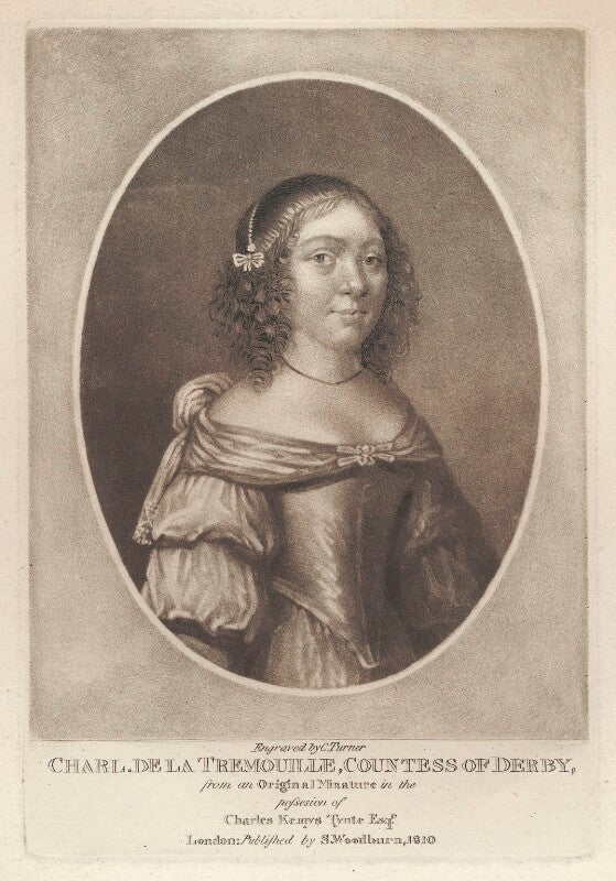 Charlotte stanley (née de la trémoille), countess of derby npg d1740