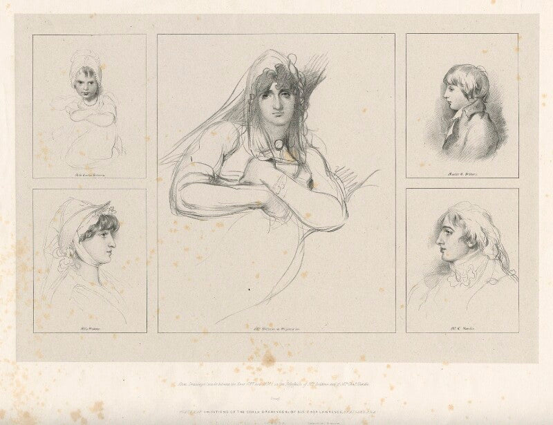 Cecilia combe (née siddons); sarah siddons (née kemble); maria siddons; george john siddons; charles kemble npg d21827