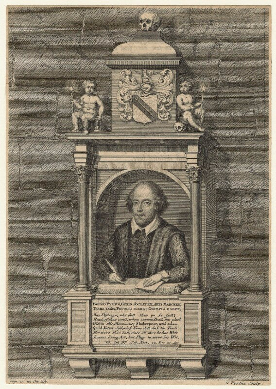 Monument to william shakespeare in holy trinity church, stratford upon avon npg d21013