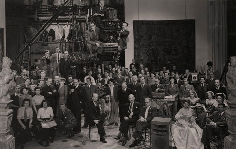 Cast and crew on the set of 'The Wicked Lady', including Margaret Lockwood NPG x137994
