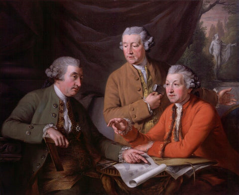 Sir William Chambers; Joseph Wilton; Sir Joshua Reynolds NPG 987