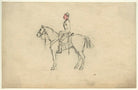 Unknown cavalryman on horseback NPG D23168