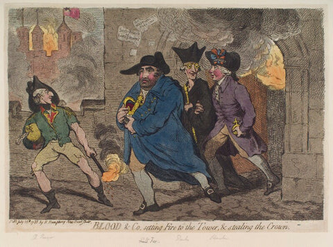 'Blood and co., setting fire to the tower, and stealing the crown' NPG D12387