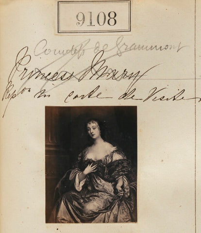 Elizabeth Hamilton, Countess de Gramont ('Countess de Grammont. Reproduction for carte-de-visite') NPG Ax58930