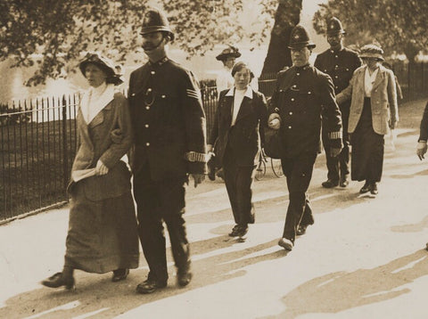 Suffragettes 'After the fight' (four unknown women and three unknown Policemen) NPG x137213