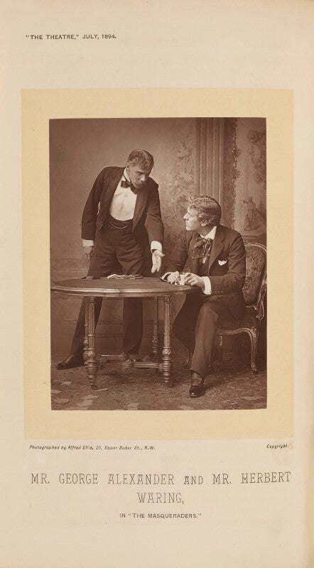 Herbert waring as sir brice skene; sir george alexander as david remon in 'the masqueraders' npg ax28859