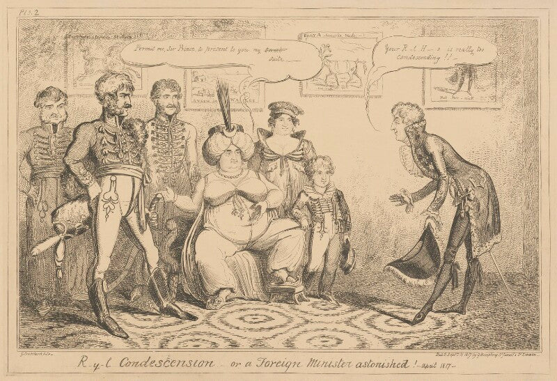 R y l condescension   or a foreign minister astonished!   april 1817 npg d17897