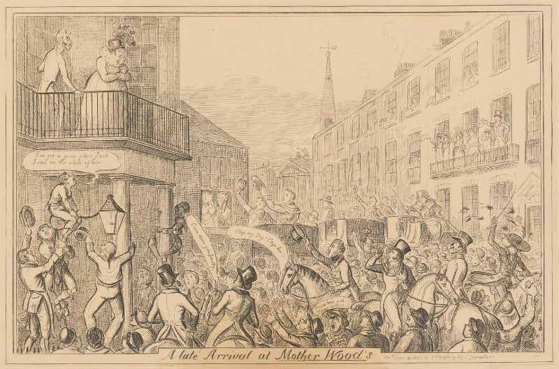 A late arrival at mother wood's (sir matthew wood, 1st bt; princess caroline of brunswick wolfenbüttel) npg d17921