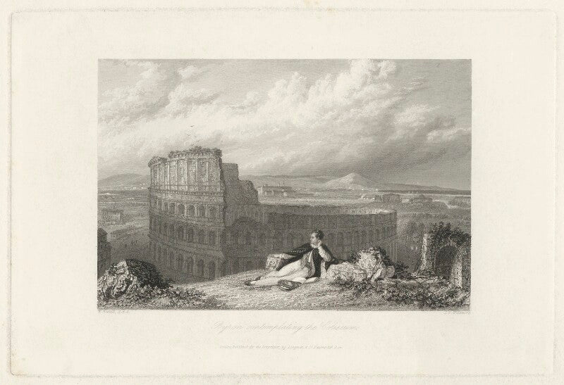 Lord byron ['byron contemplating the coliseum (colosseum)'] npg d32524