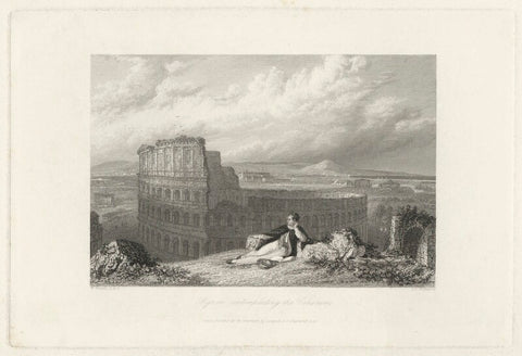 Lord Byron ['Byron contemplating the Coliseum (Colosseum)'] NPG D32524