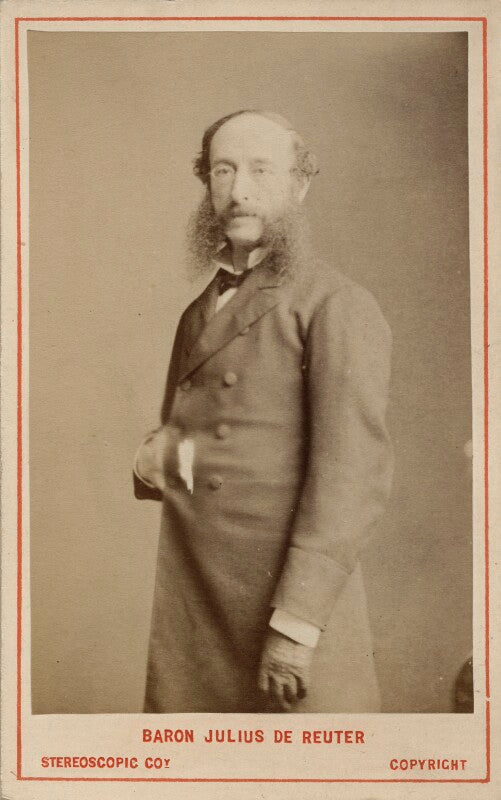 (paul) julius de reuter, baron de reuter (né israel beer josaphat) npg ax18381