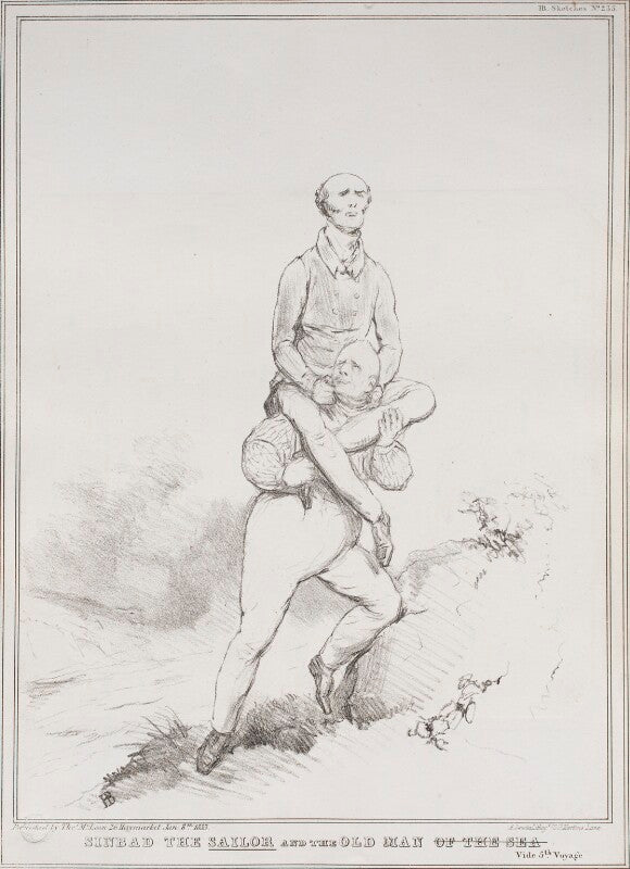 Sinbad the sailor and the old man of the sea (charles grey, 2nd earl grey; king william iv) npg d41170