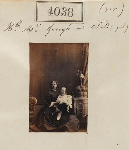 Jane (née Arburthnot), Viscountess Gough and child NPG Ax54053