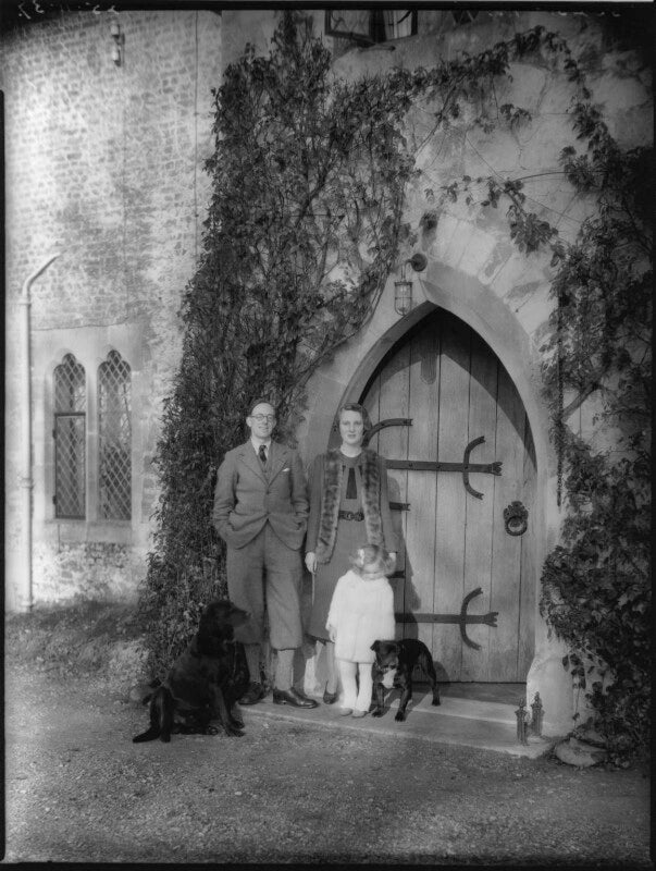 William james harris, 6th earl of malmesbury; diana claudia patricia harris (née carleton), countess of malmesbury npg x37186