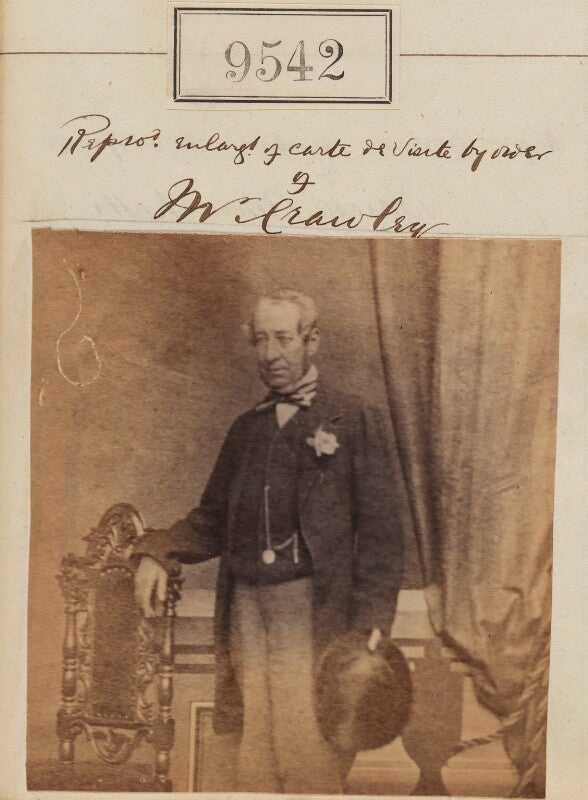 'reproduction enlarged of carte de visite by order of mr crawley' npg ax59329