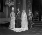 Queen Mary; Henry George Charles Lascelles, 6th Earl of Harewood; Princess Mary, Countess of Harewood; King George V NPG x32505