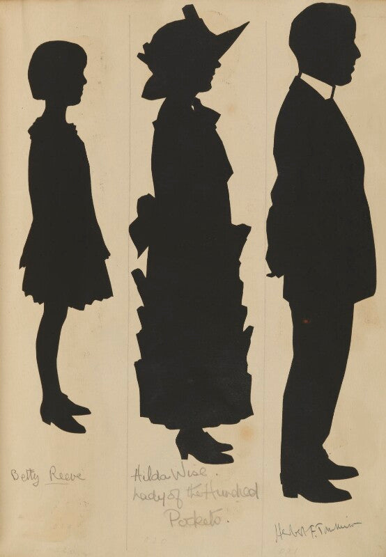 Visitors to st luke's church bazaar, eltham park (betty reeve; hilda wise as 'lady of the hundred pockets'; herbert f. tomkinson) npg d46613