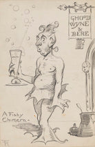 Comic sketch; 'A Fishy Chimera' NPG D43219